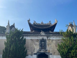 Fototapeta premium ancient temple against blue sky