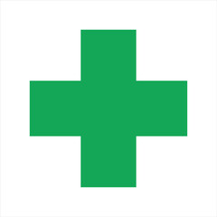 Obraz premium Medical cross symbol Silhouette Icon