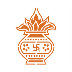 Kalash Hindu Ddecoration EPS