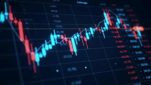 Analyzing Stock Market Data on Screen with Candlestick Chart