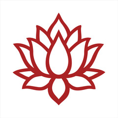 Lotus icon vector Silhouete