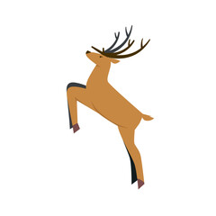 Elegant Brown Reindeer – Minimal and Edgy Style