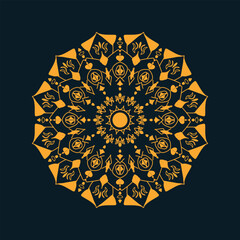 Luxury golden mandala design for luxury background , henna art, tattoo.