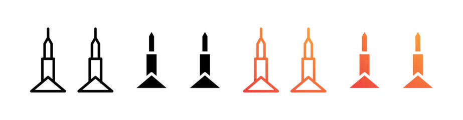 Convention Multiple Style Icon Set Vector 