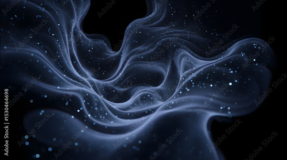 Aufkleber mesmerizing abstract patterns of luminous energy swirl and flow through the vast, starry expanse of 