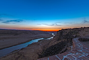 Days end on the Snake River Idaho