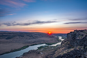 Sunset at the Snake River Canyon Idaho