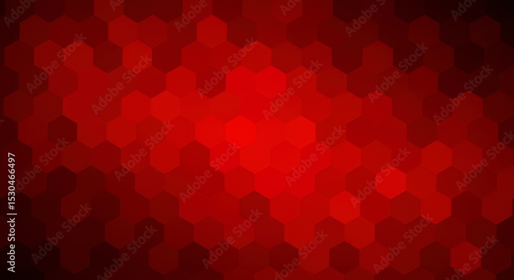 Poster red hexagons gradient background