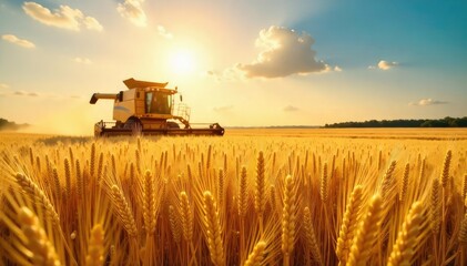 Golden Barley Field Under Summer
