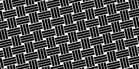 Weave Pattern Showing Repetition Useful as Background. Minimal line Seamless geometric pattern with shapes. Decoration and maze ornament square wall tile. colorful rattan weave texture background.