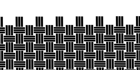 Weave Pattern Showing Repetition Useful as Background. Minimal line Seamless geometric pattern with shapes. Decoration and maze ornament square wall tile. colorful rattan weave texture background.