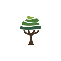 Modern Eco Tree Symbol – Nature Inspired Vector