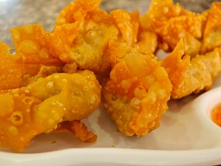 Deep Fried Crispy Pork Wontons.