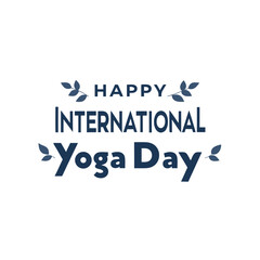 Happy international yoga day greeting card