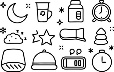 sleep-related line icons (8).eps