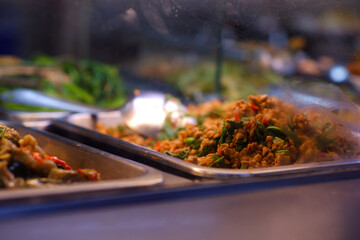 Thai food in the market.