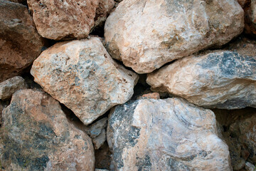 Historic masonry texture on the Cretan beach of Elafonissi