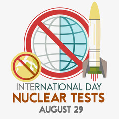 International Day Against Nuclear Tests Vector Design A Symbolic Illustration for Peace and Disarmament Awareness