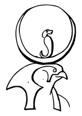 Line Drawing Of Ancient Egypt Hieroglyph