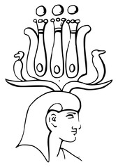 Line Drawing Of Ancient Egypt Hieroglyph