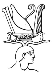 Line Drawing Of Ancient Egypt Hieroglyph