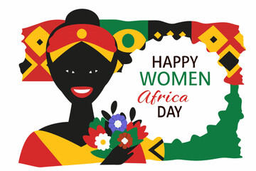 Happy Women Celebrating Africa Day Vector Illustration with Diverse Female Characters and Festive Elements for Cultural Event