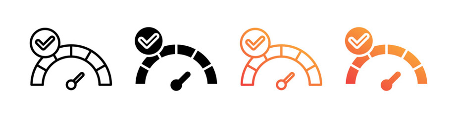 Fototapeta premium Performance Multiple Style Icon Set Vector 