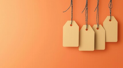 Simple tag design with clean background and graphic edge, flat design illustration