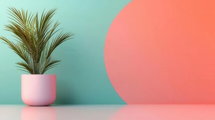 Soft colored popup window with clean text space, flat design illustration