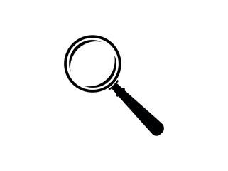 Magnifying Glass, simple silhouette of a magnifying glass, perfect for use in logos, websites, or presentations, clean, vector graphic of a magnifying glass, magnifying glass, magnifying, search, inve