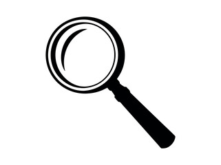 Magnifying Glass, simple silhouette of a magnifying glass, perfect for use in logos, websites, or presentations, clean, vector graphic of a magnifying glass, magnifying glass, magnifying, search, inve