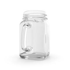 Jar cup drinking glass isolated on transparent background