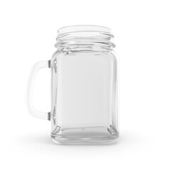 Jar cup drinking glass isolated on transparent background