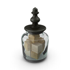 Jar of soap isolated on transparent background