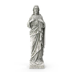 Obraz premium Jesus Christ Sacred Heart statue isolated on transparent background