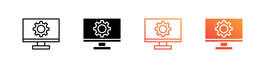 Administration Multiple Style Icon Set Vector 