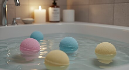Bath bombs in water