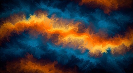 Abstract swirling clouds of vibrant colors
