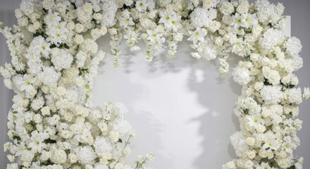 Elegant white floral archway