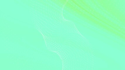 Swirling pattern dots create an abstract background with white dots on a turquoise and green gradient. - Powered by Adobe