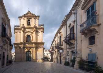 Majestic San Michele Arcangelo Church Stands in Tranquil Scicli, Sicily, Italy