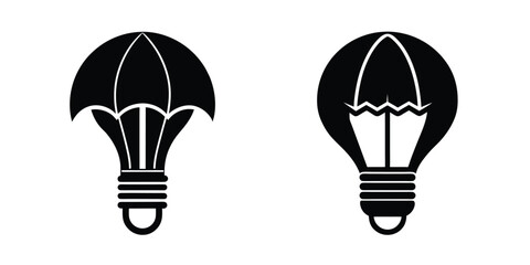 vector illustration of a light bulb idea concept