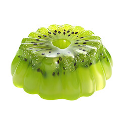 Delicious kiwi flavored jelly dessert sweet treat translucent green jiggly wobbly yummy snack