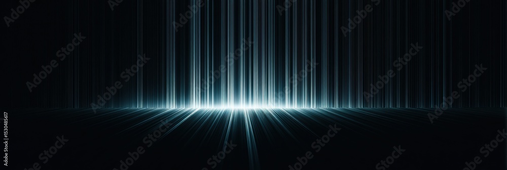 Poster Retina Scan Lines Create an Abstract Geometric Pattern With a Dark Glow and an Empty Top Third Space