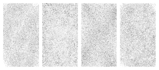 Grain noise texture vector set hand drawn ink dot patterns retro rough surface overlay pack on transparent background vector abstract halftone textures isolated for design