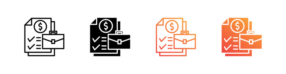 Business Multiple Style Icon Set Vector 