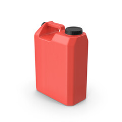 Red liquid container bottle isolated on transparent background