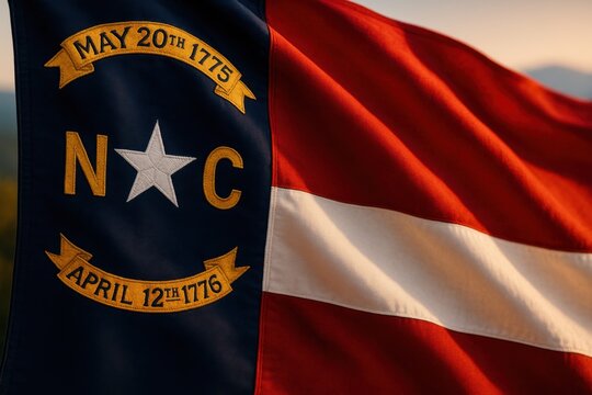 North Carolina State Flag Waving in Warm Light
- Powered by Adobe
