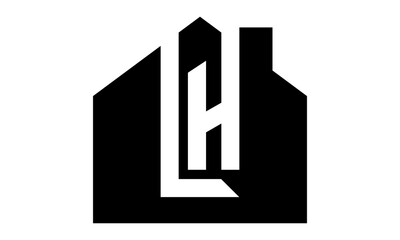 Obraz premium LH construction home building logo design