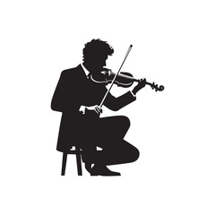 Fototapeta premium Modern Violin Vector - Clean Violin Silhouette - Simple Music Illustration.